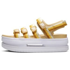 Nike Icon Classic Platform Sandals Sesame White Orange Size 12